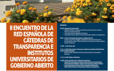 TransGobA participará en el II Encuentro del a Red Española de Cátedras de Transparencia e Institutos Universitarios de Gobierno en Alicante